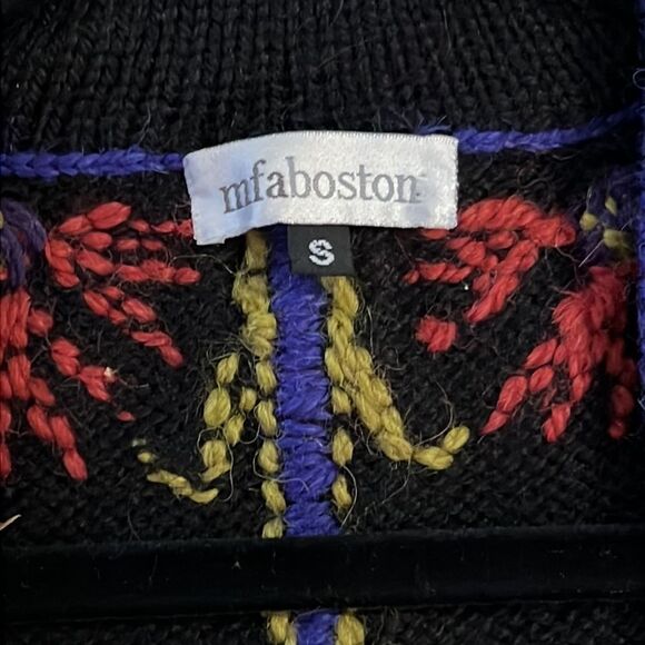 mfaboston llama/wool blend floral open cardigan - Picture 12 of 12